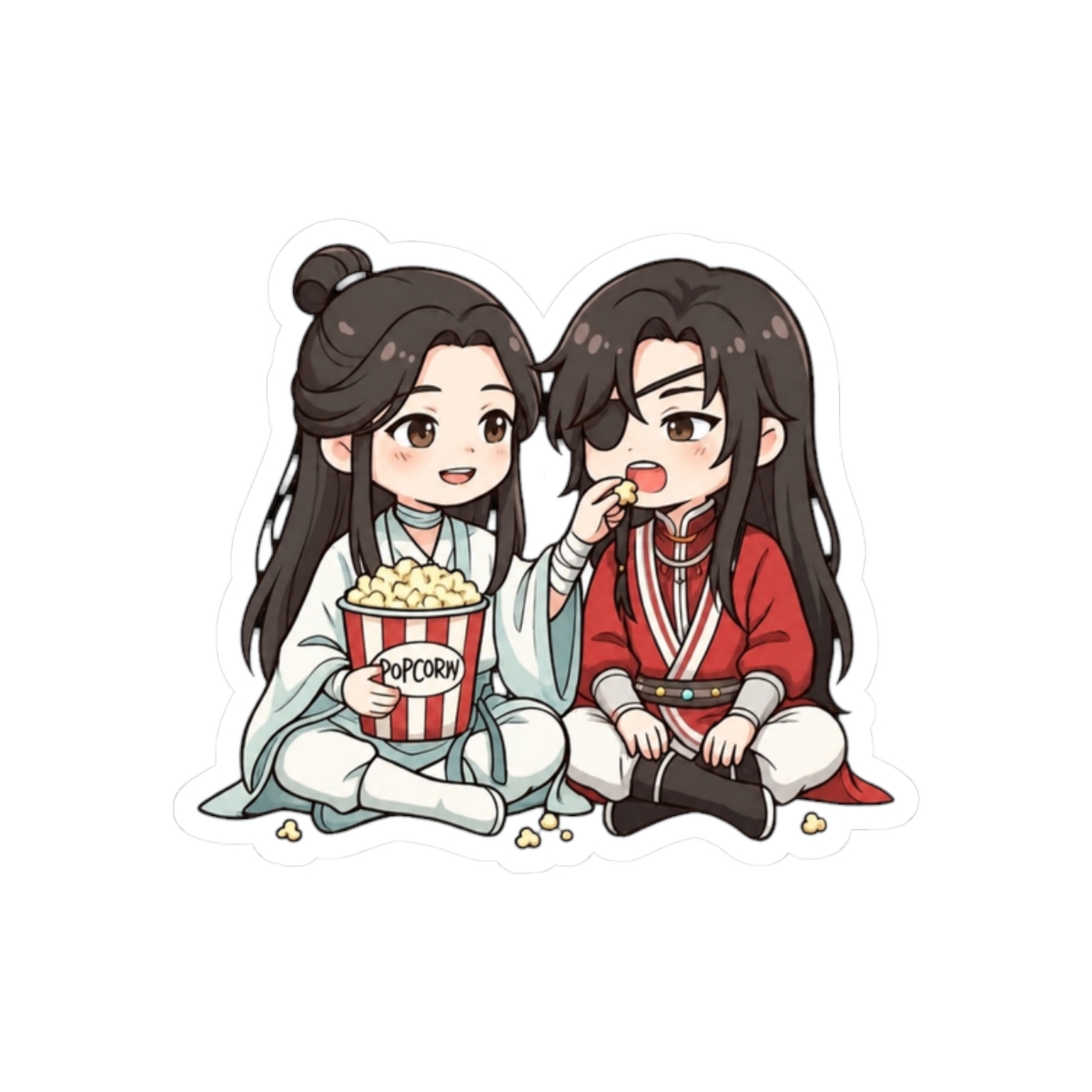 Cute TGCF chibi couple eating popcorn | Heaven Official's Blessing (TGCF) - alternate angle 3, merchandise